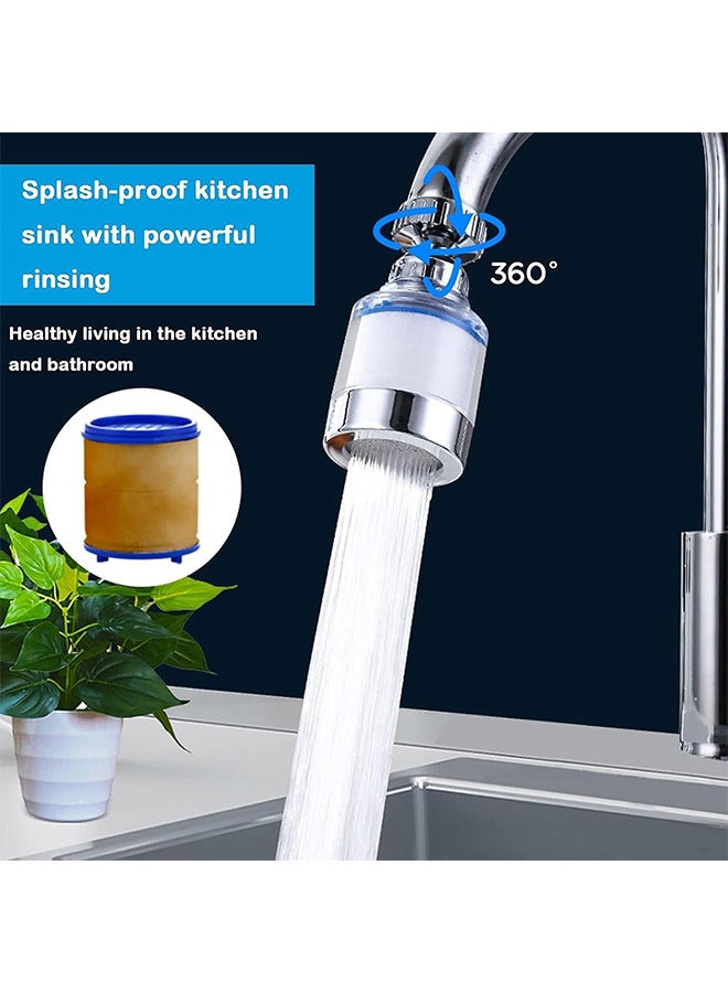 رات سو فلتر ماء لصنبور المغسلة – فلتر عالمي دوّار 360 درجة لحوض الحمام مزوّد بـ 5 عناصر ترشيح، يزيل الكلور والفلوريد والمعادن الثقيلة ومشاكل المياه العسرة، مثالي للمطبخ والحمام في المنزل - Image 4