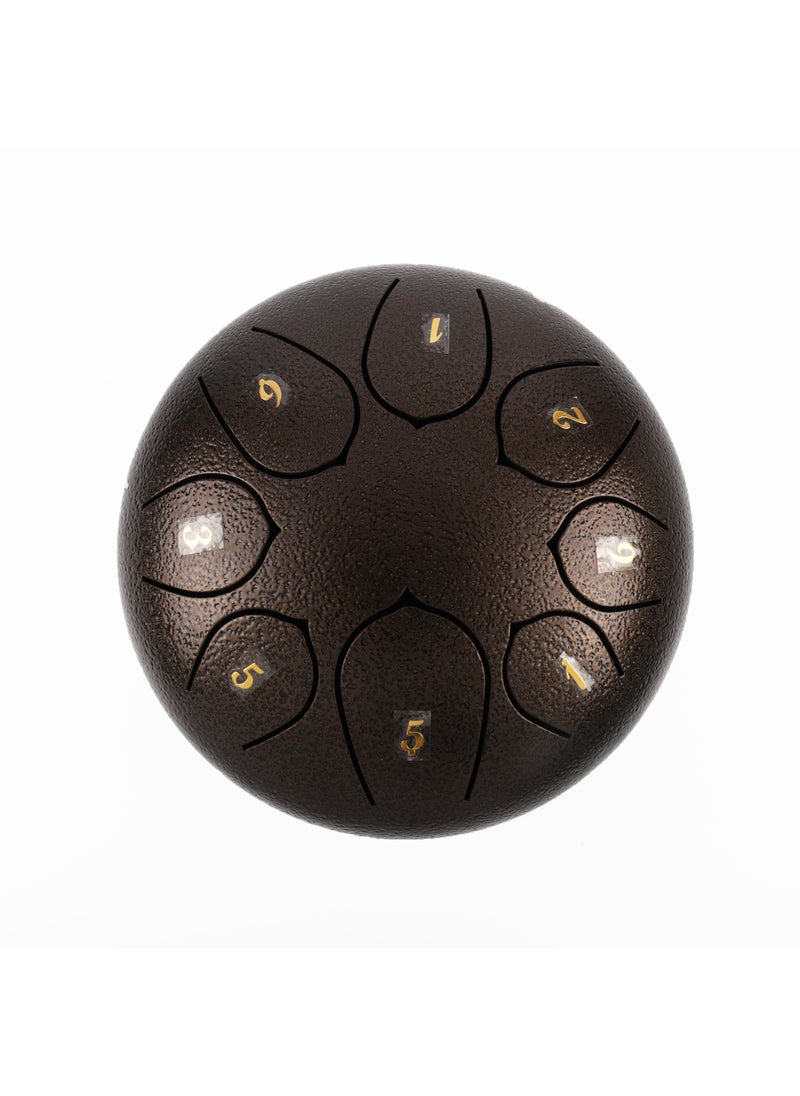 Generic 6-Inch 8-Tone Steel Tongue Drum Sandalwood chestnut 
