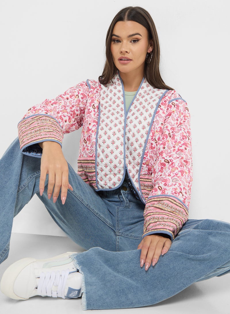 Ginger Printed Multi Pattern Reversible Jacket - Image 1