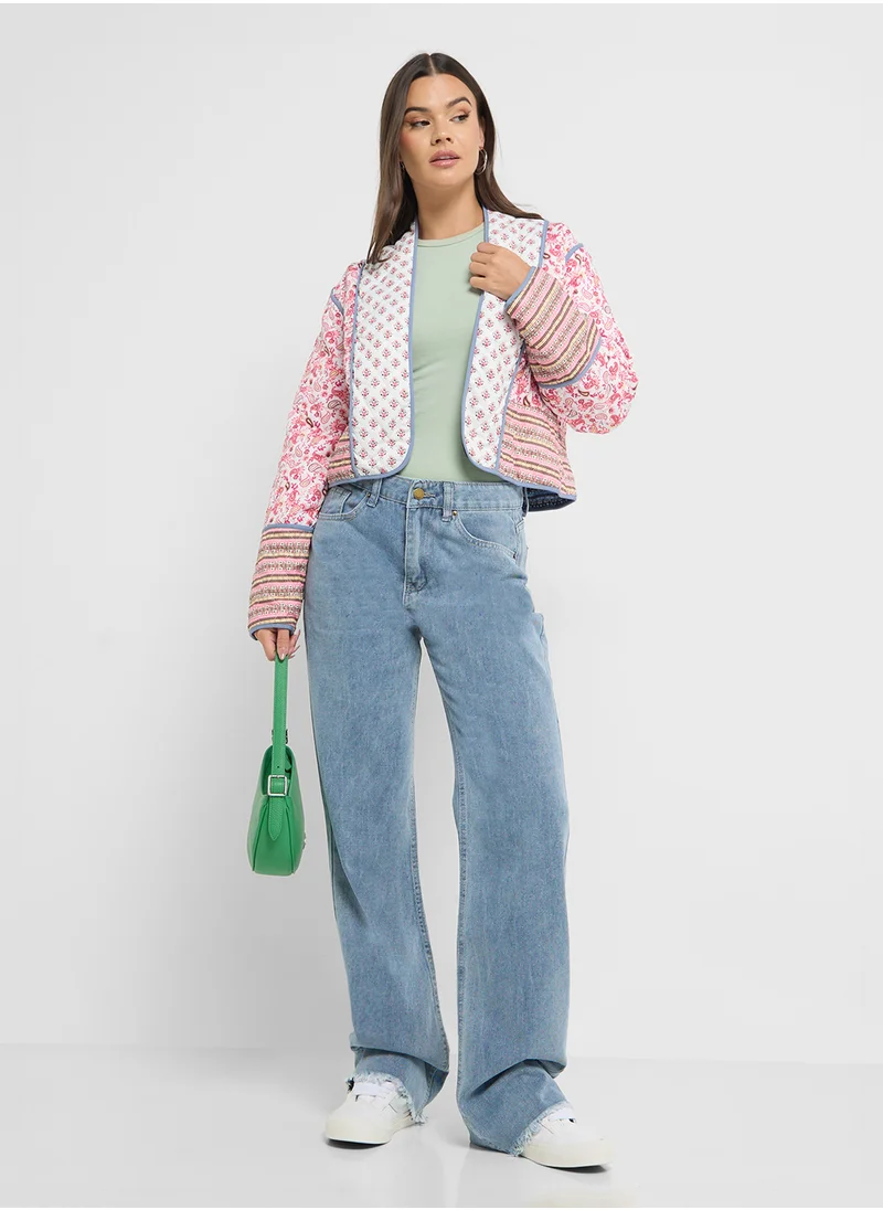 جينجر Printed Multi Pattern Reversible Jacket