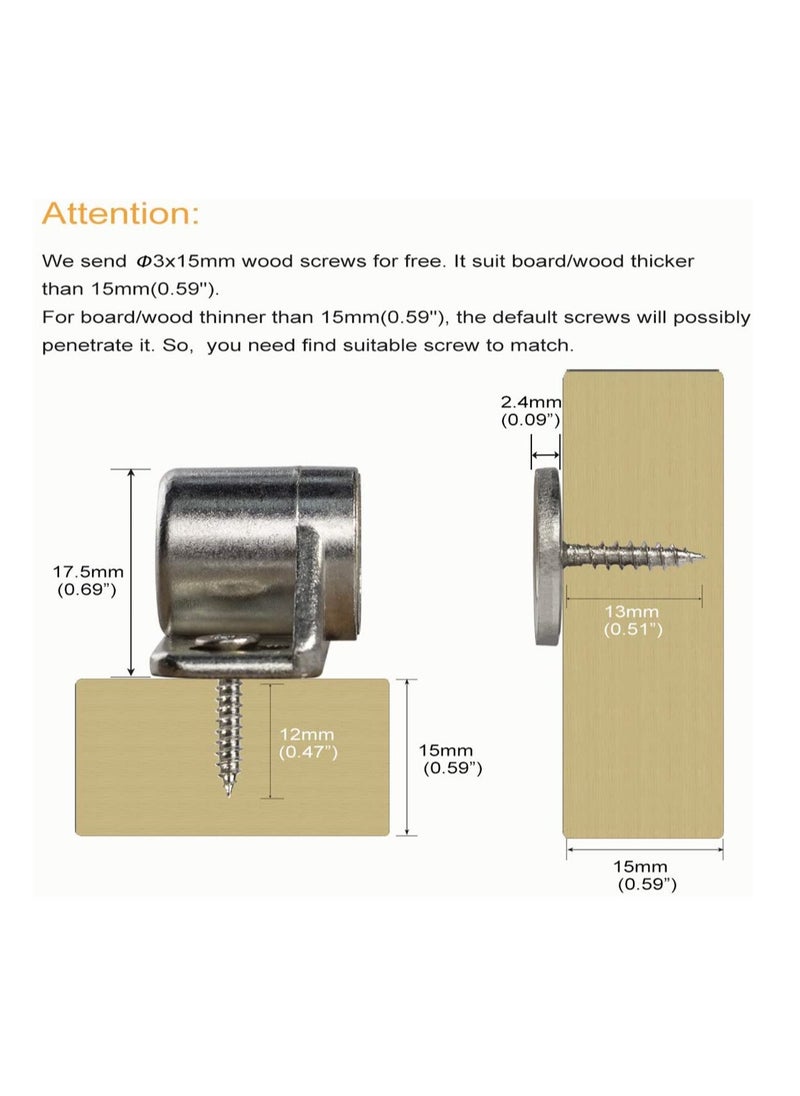 Generic - 4 Pack Magnetic Cabinet Door Catch Latch Silver for Kitchen Closet Storage - Image 1