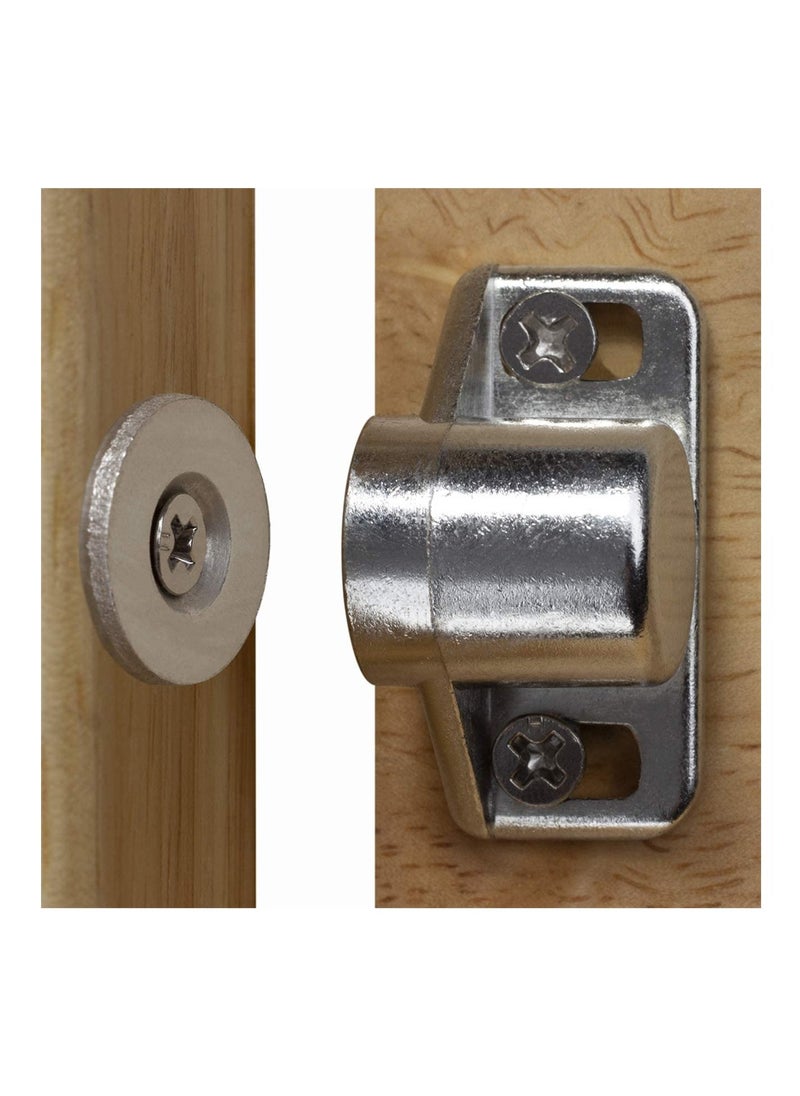 Generic - 4 Pack Magnetic Cabinet Door Catch Latch Silver for Kitchen Closet Storage - Image 1