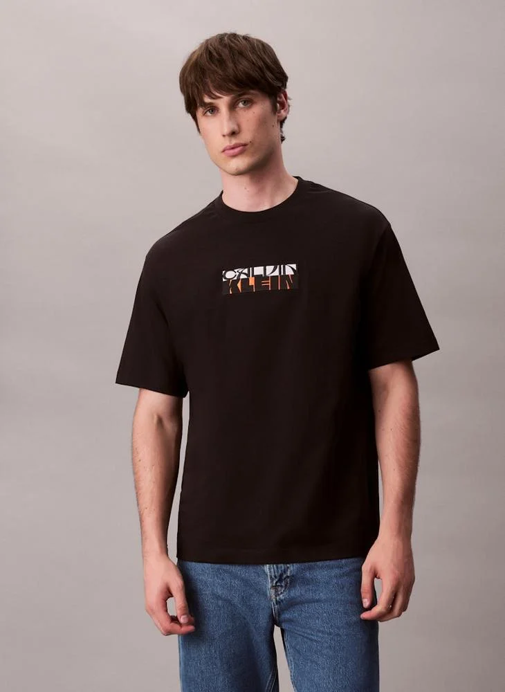 Calvin Klein Jeans Block Logo Graphic Relaxed T-Shirt