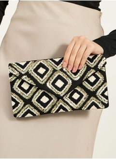 Styli Diamond Embellished Clutch with Chain Strap  - Image 3