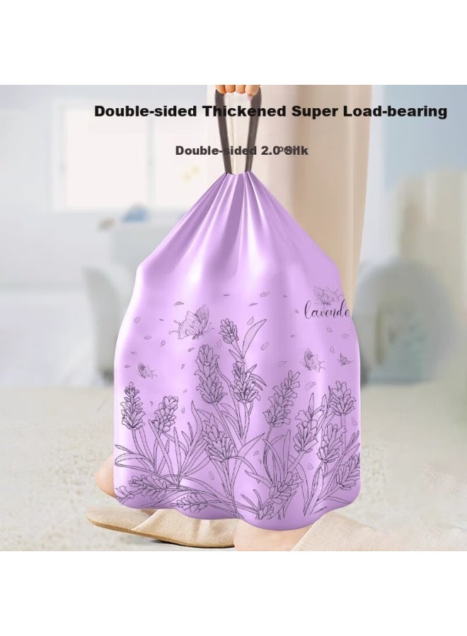 Okiss Lavender Scented Large Drawstring Kitchen Trash Bags 100pcs 45x50cm 10 Micron - Image 3
