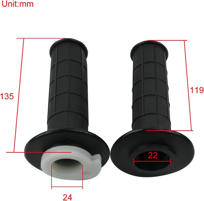 FLYPIG Handle Grip Twist Throttle Cable 7/8" 22mm for ATV/ATC Dirt Bike Mini Bike 50cc 125cc 150cc 250cc 125cc 140cc 4-Stroke Pocket Bike - Image 2