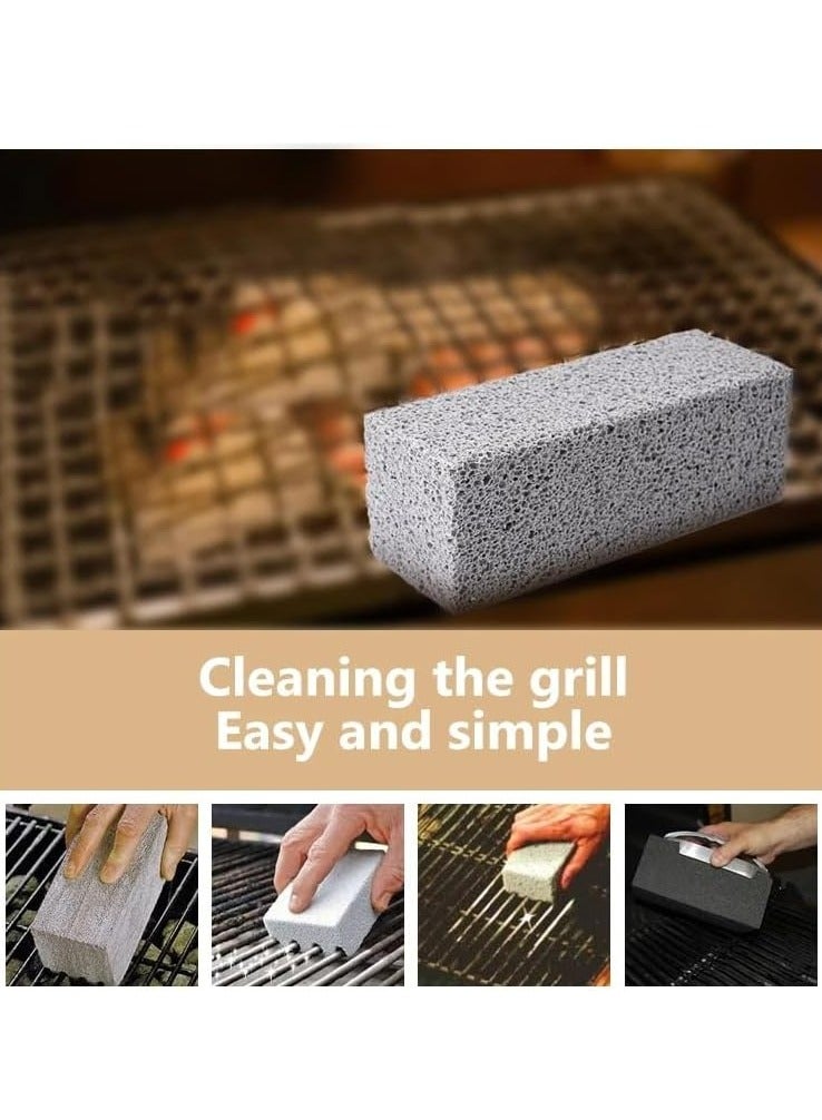 Loquat 4 Pcs BBQ Grill Cleaning Brick Block Barbecue Stone and Racks Stains Grease Cleaner - Image 4