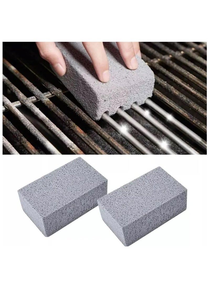 Loquat 4 Pcs BBQ Grill Cleaning Brick Block Barbecue Stone and Racks Stains Grease Cleaner - Image 1