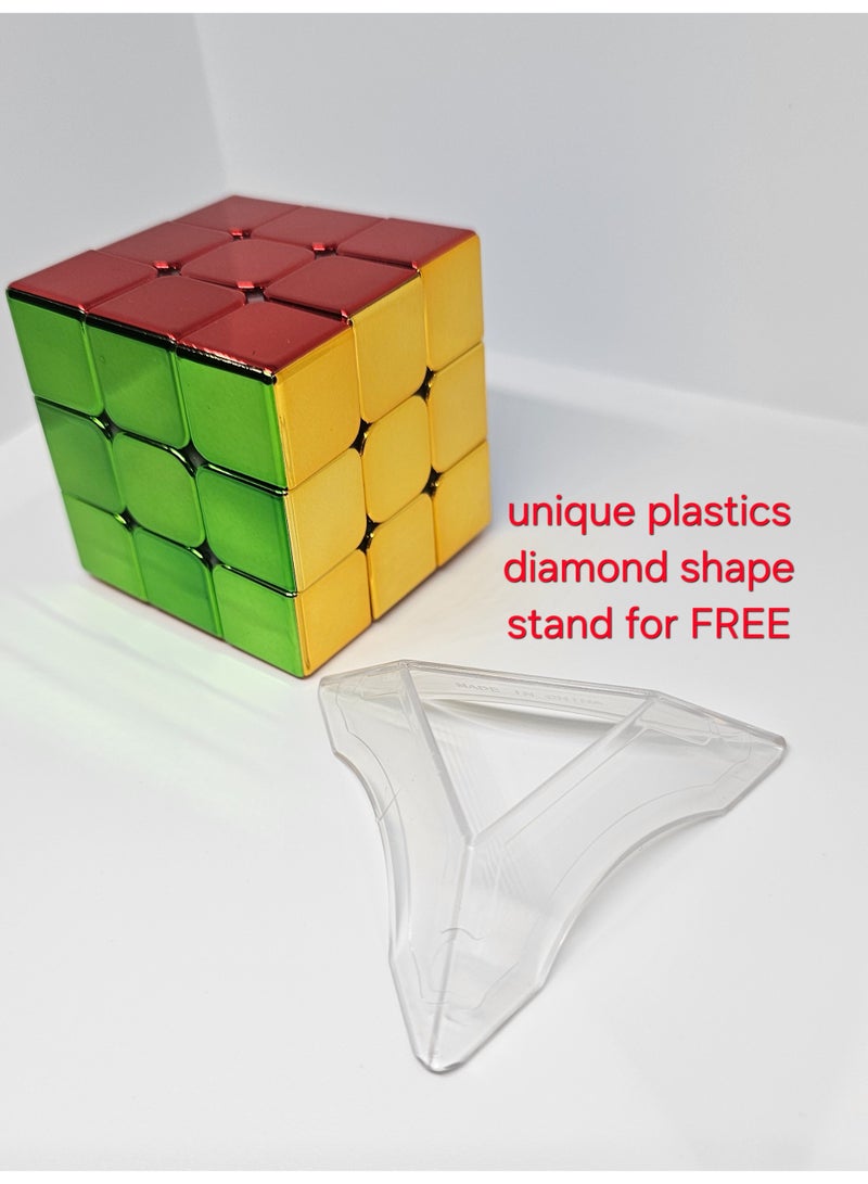 Magnetic Speed Cube 3x3x3, Stickerless Shiny Puzzle, Professional Smooth Turning, Glossy Reflective Magic Cube for Kids & Adults - Image 3
