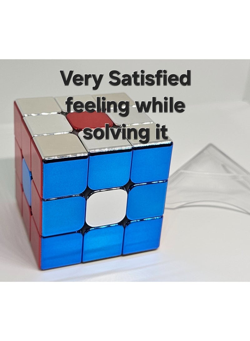 Magnetic Speed Cube 3x3x3, Stickerless Shiny Puzzle, Professional Smooth Turning, Glossy Reflective Magic Cube for Kids & Adults - Image 5