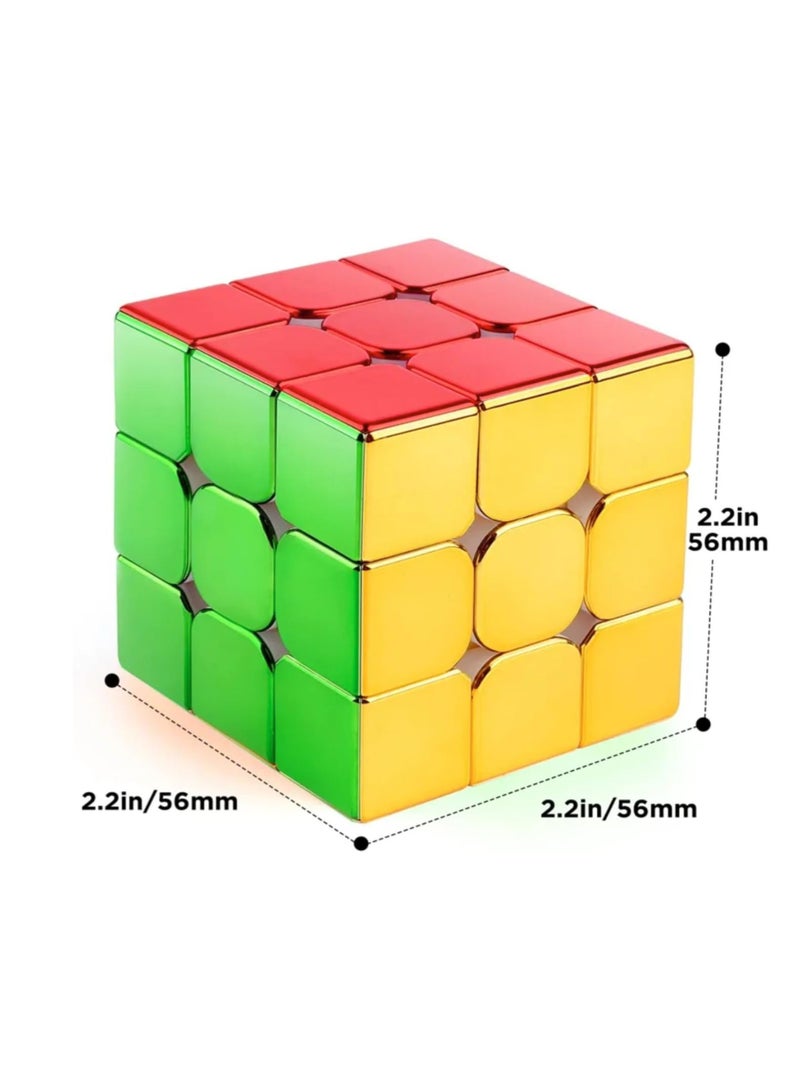 Magnetic Speed Cube 3x3x3, Stickerless Shiny Puzzle, Professional Smooth Turning, Glossy Reflective Magic Cube for Kids & Adults - Image 4
