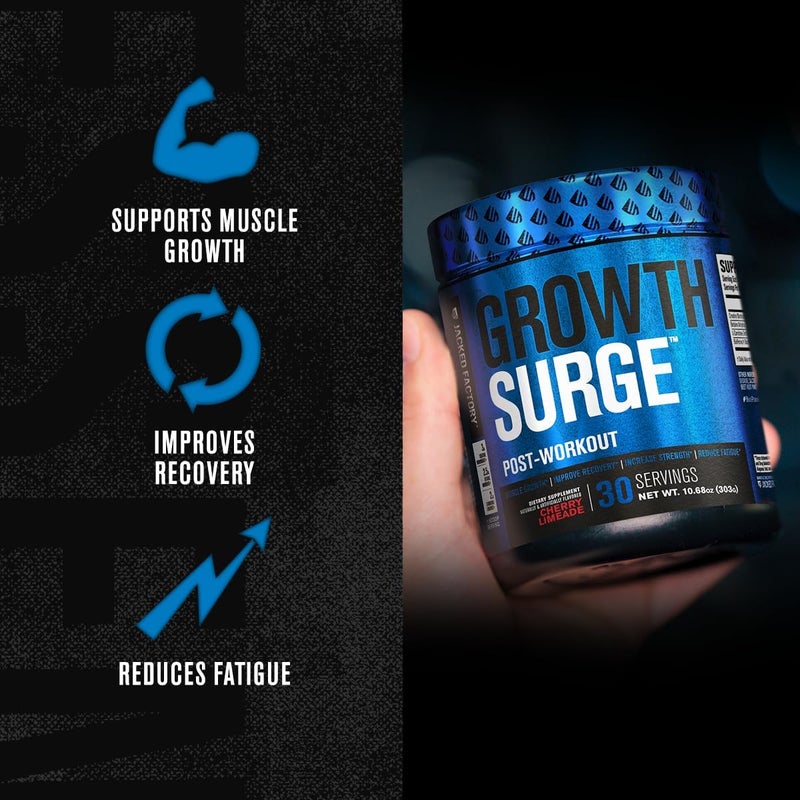 Jacked Factory Growth Surge Creatine Post Workout wLCarnitine  Daily Muscle Builder  Recovery Supplement with Creatine Monohydrate Betaine LCarnitine LTartrate  30 Servings Cherry Limeade - Image 2