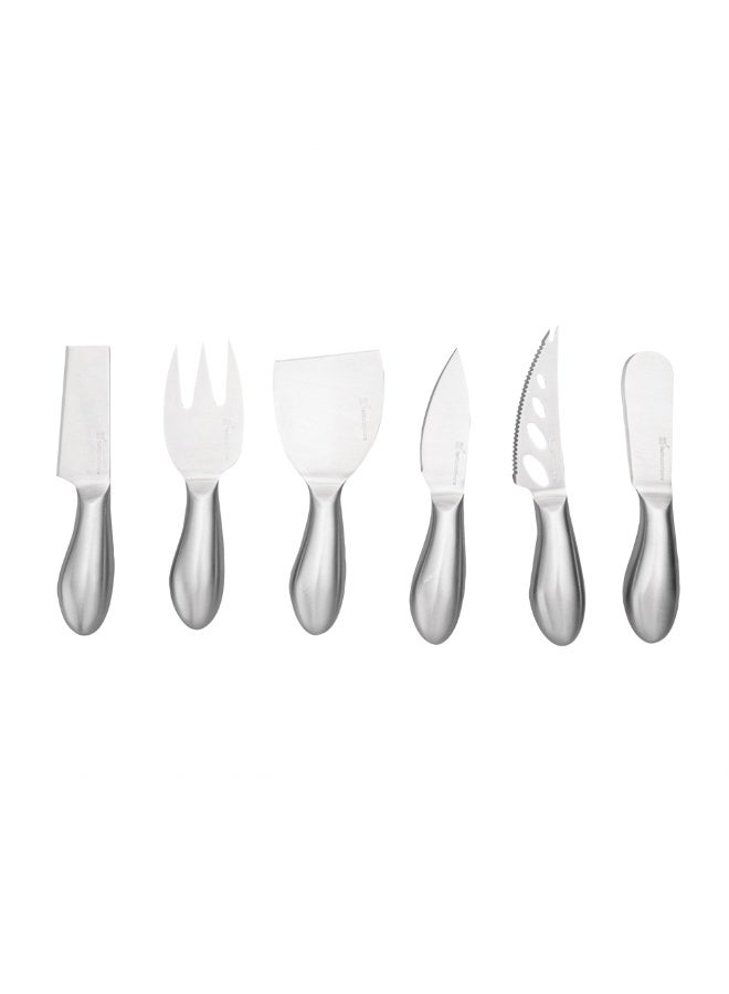 Restaurantware Met Lux Cheese Knives Set, 1 Durable Charcuterie Utensils Set - 6 Pieces, Dishwashable, Stainless steel 430 Cheese Platter Knives, Includes Cheese Knives, Fork, and Spreader - Image 1