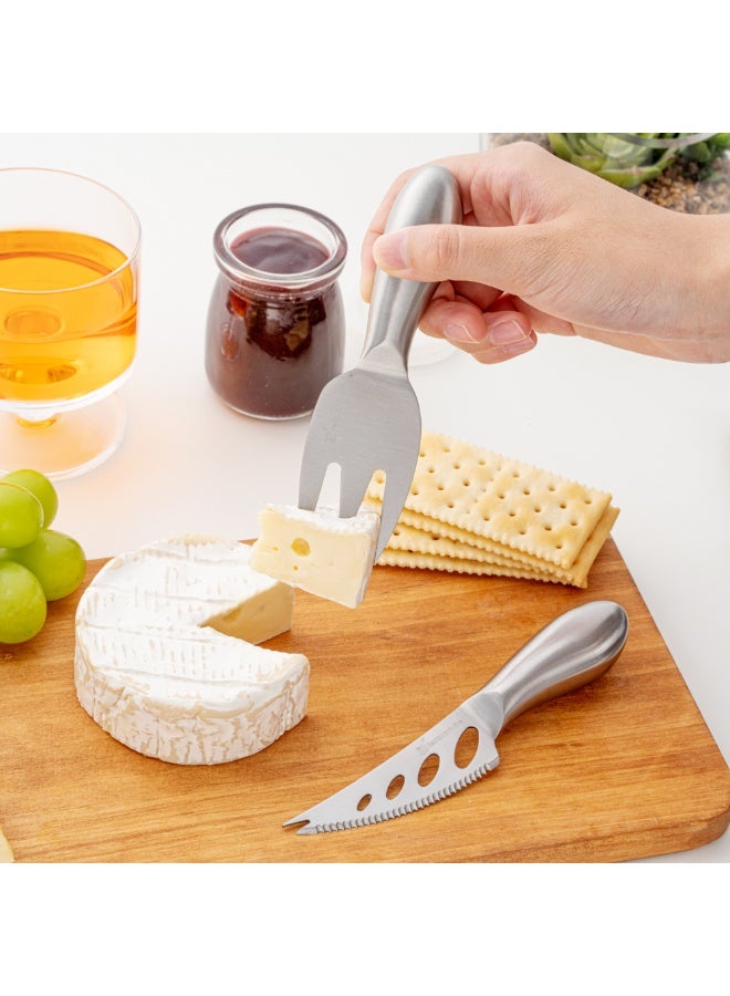 Restaurantware Met Lux Cheese Knives Set, 1 Durable Charcuterie Utensils Set - 6 Pieces, Dishwashable, Stainless steel 430 Cheese Platter Knives, Includes Cheese Knives, Fork, and Spreader - Image 4