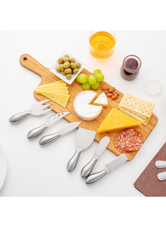 Restaurantware Met Lux Cheese Knives Set, 1 Durable Charcuterie Utensils Set - 6 Pieces, Dishwashable, Stainless steel 430 Cheese Platter Knives, Includes Cheese Knives, Fork, and Spreader - Image 3