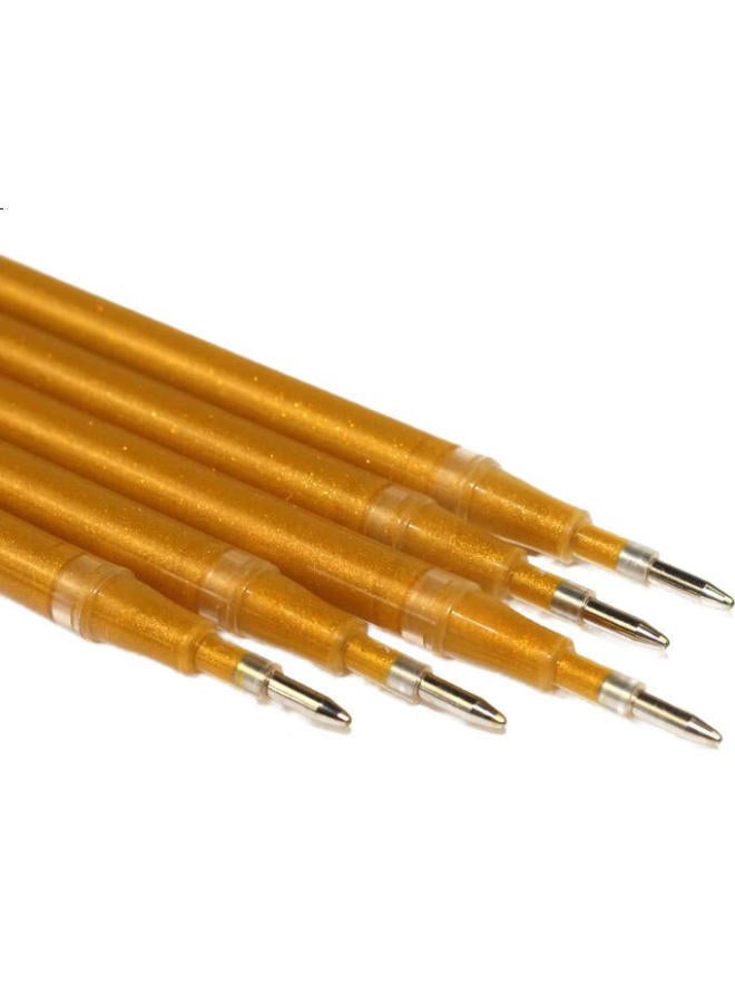 For Shine Fenshang Gold Calligraphy Pen Refill Set For Hard Pen Calligraphy, Sutra Copying, Tracing, And Portrait Drawing, 8 Pieces, Large Capacity, 5.5Mm Inner Hole, 0.7Mm Pen Tip (Includes One Pen Barrel) - Image 2