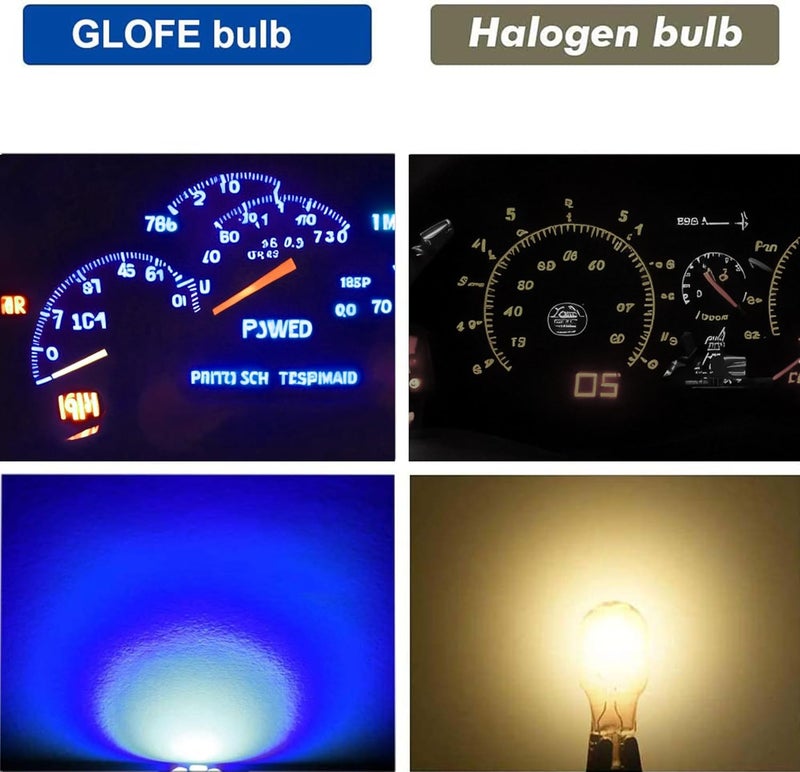 GLOFE T10 194 168 Blue LED Light Bulbs - 10Pcs Set for Dashboard and Instrument Panel - Image 3