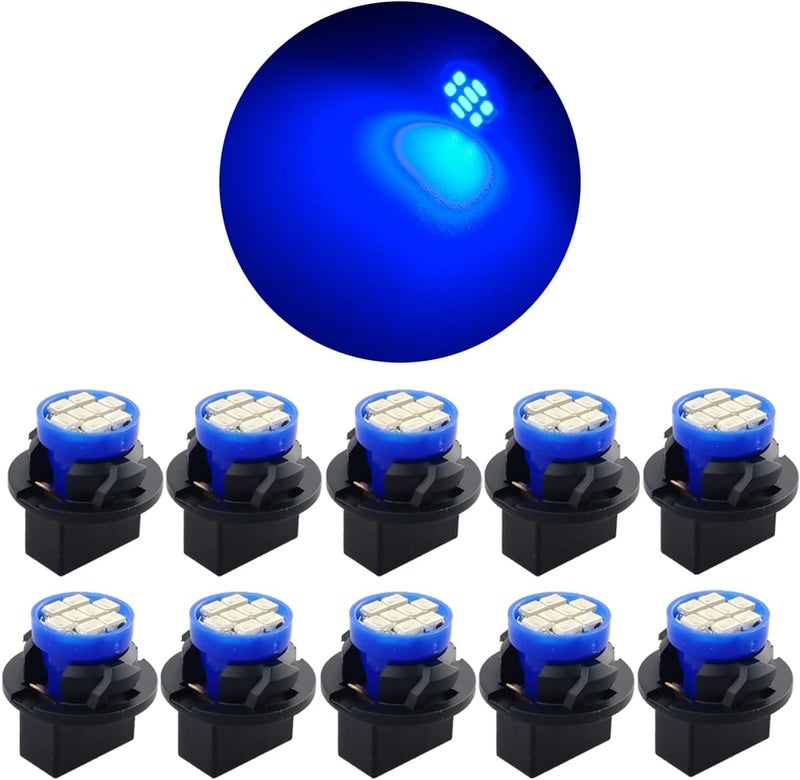 GLOFE T10 194 168 Blue LED Light Bulbs - 10Pcs Set for Dashboard and Instrument Panel - Image 1