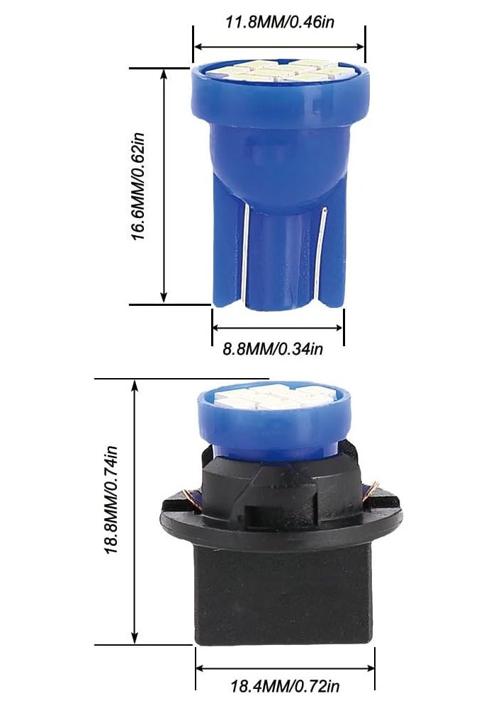 GLOFE T10 194 168 Blue LED Light Bulbs - 10Pcs Set for Dashboard and Instrument Panel - Image 4