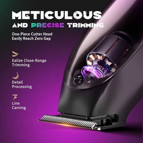 SUPRENT Men's Hair Trimmer- 6000 RPM High Speed Zero Gapped Trimmer with Ceramic Blades, Cordless Rechargeable Trimmer with180 Mins Run Time, DIY Customizable - Image 2