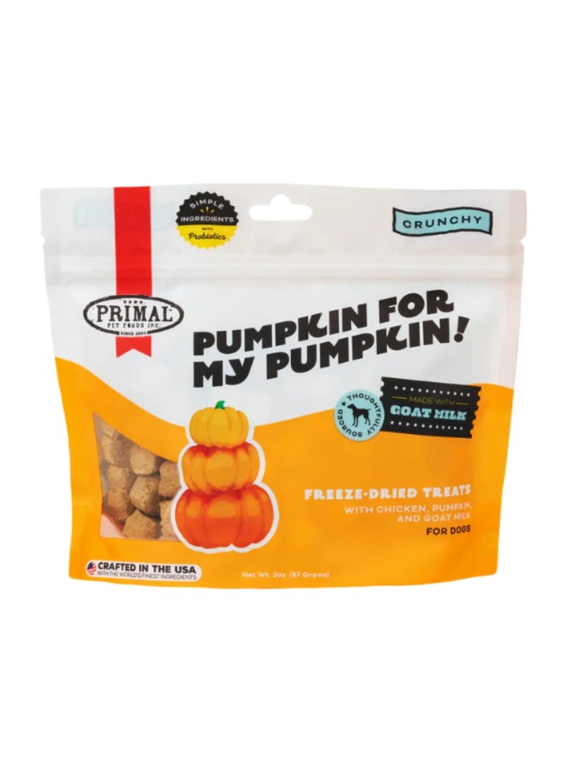Primal Pet Foods دجاج وقرع مع حليب الماعز مكافأة مجففة بالتجميد للكلب - Image 1