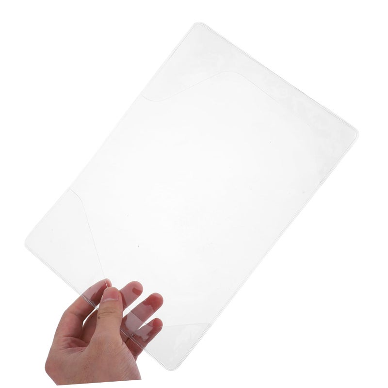 Transparent PVC Book Sleeve Protective Cover for Notebooks Planners Textbooks Easy Installation - Image 5