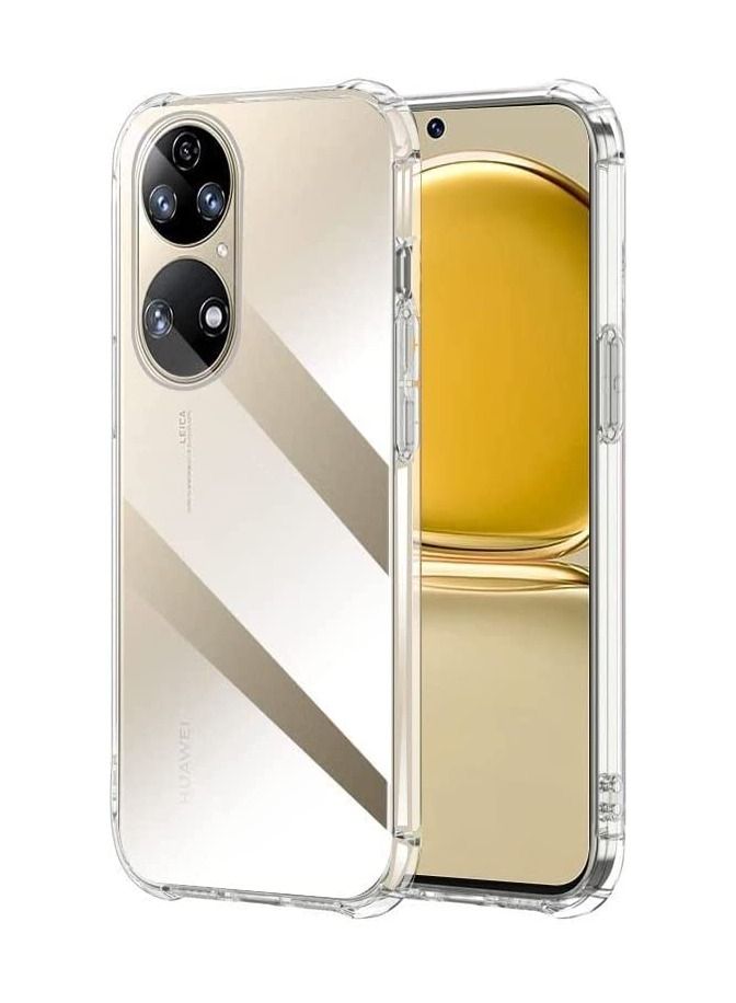 Huawei P50 Pro Case Cover Back Air Cushion Soft Silicone Shockproof Anti-Scratch Protective Bumper Shell Corner Clear