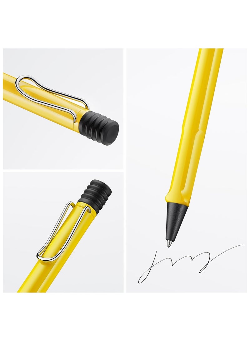 LAMY Safari Ballpoint Pen Medium Tip Black Ink Yellow Barrel  - Image 2