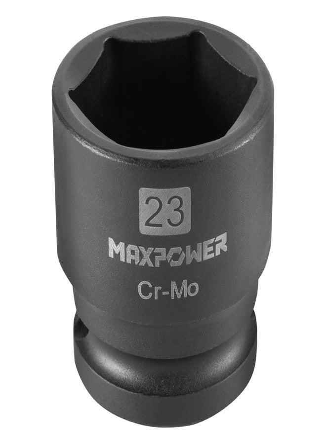 MAXPOWER 1/2 Inch Drive 21mm Standard Impact Socket, Made with Heat-Treated Chrome Molybdenum Steel, 6-Point Design, Metric - Image 2