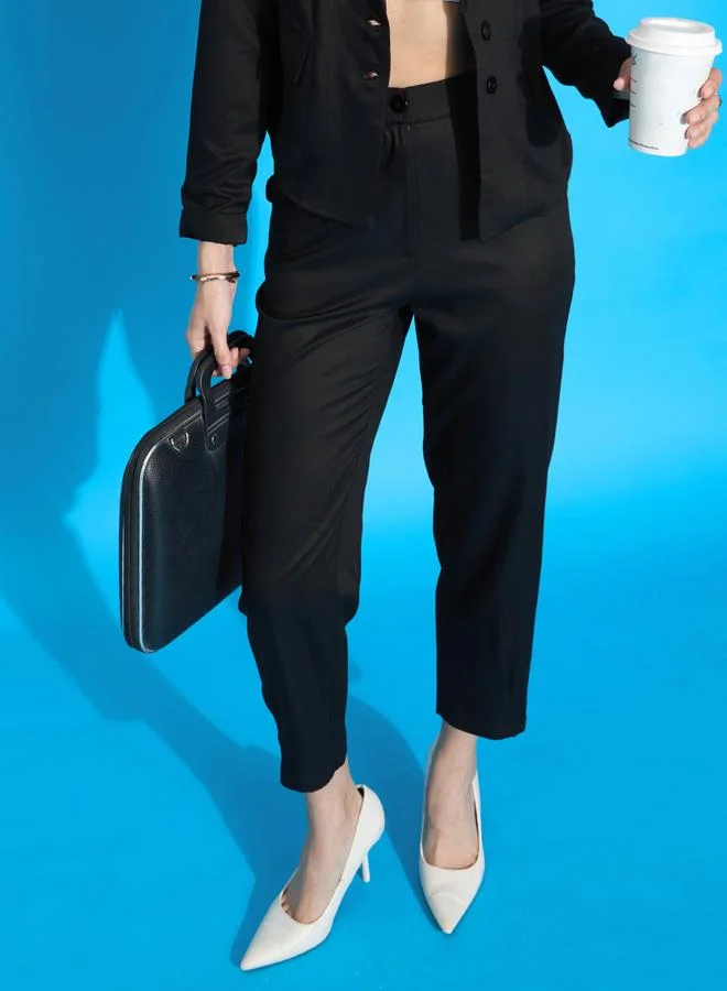 ساسافراس بنطال سادة بقصة مستدقة