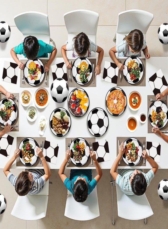 Litmitfu 40Pcs Soccer Plates and Napkins Party Supplies - Soccer Birthday Party Decorations Tableware Set, Disposable Paper Dinner Plates Napkins for Sport Themed Soccers Parties Table Decor Favors, Serves 20 - Image 5