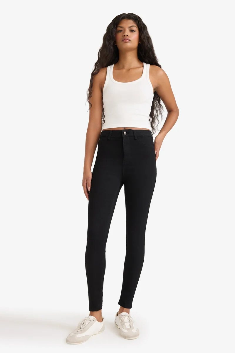 High Waist Ankle Length Jeans