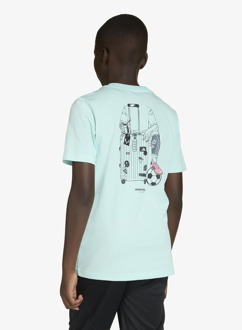 اديداس تيشيرت ميسي المرح برسومات شبابية - Image 2