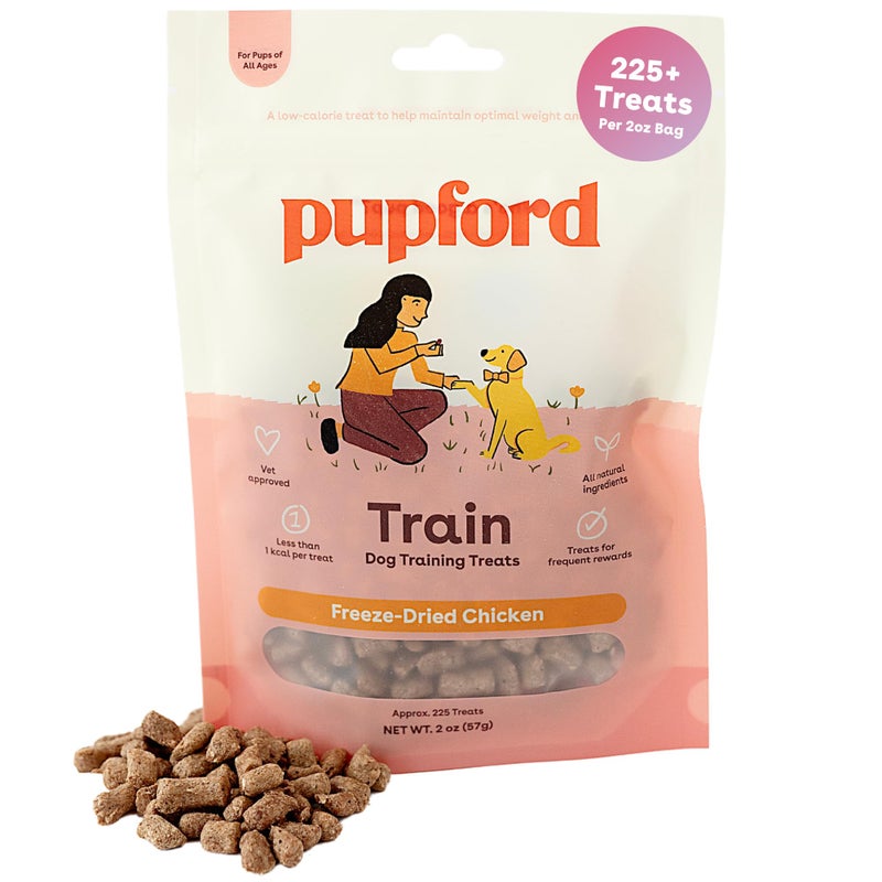 Pupford Freeze Dried Training Treats for Dogs & Puppies, 225+ Two Ingredient Bites (Chicken, 2 oz) - Image 1