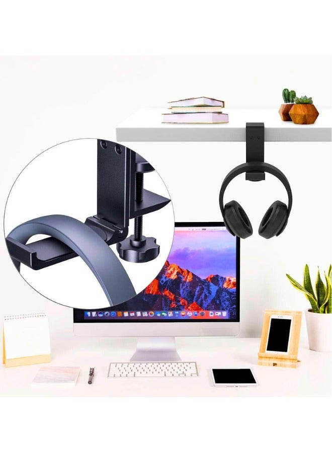 Chase Up Metal Headphone Headset Holder, Foldable Headphone Stand Hanger, Space-Saving Under Desk Clamp, for Universal Headphones PS4 PC Headsets - Image 2