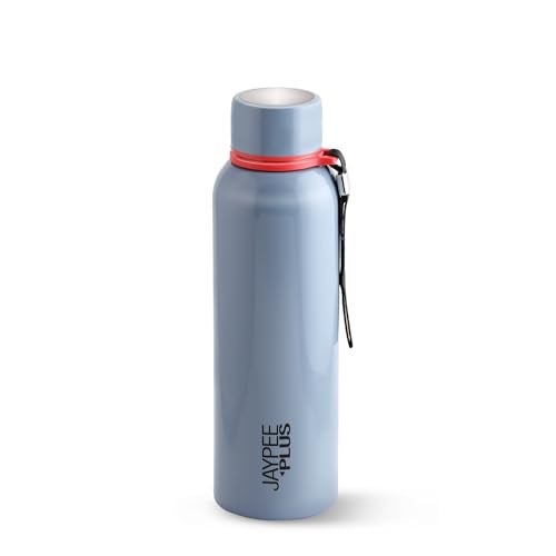 Jaypee Plus Vouge Stainless Steel Double Wall Thermosteel 700 ml Water Bottle ISI Certified Vaccum Insulated 24 hr Hot and Cold Water Bottle Anti Skid Leakproof Bottle Office, Gym,Trekking,Light Grey - Image 1