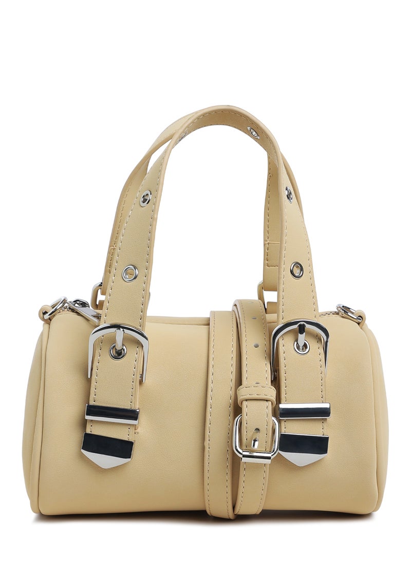 London Rag Mini Cylinder Hand Bag in Nude - Image 1