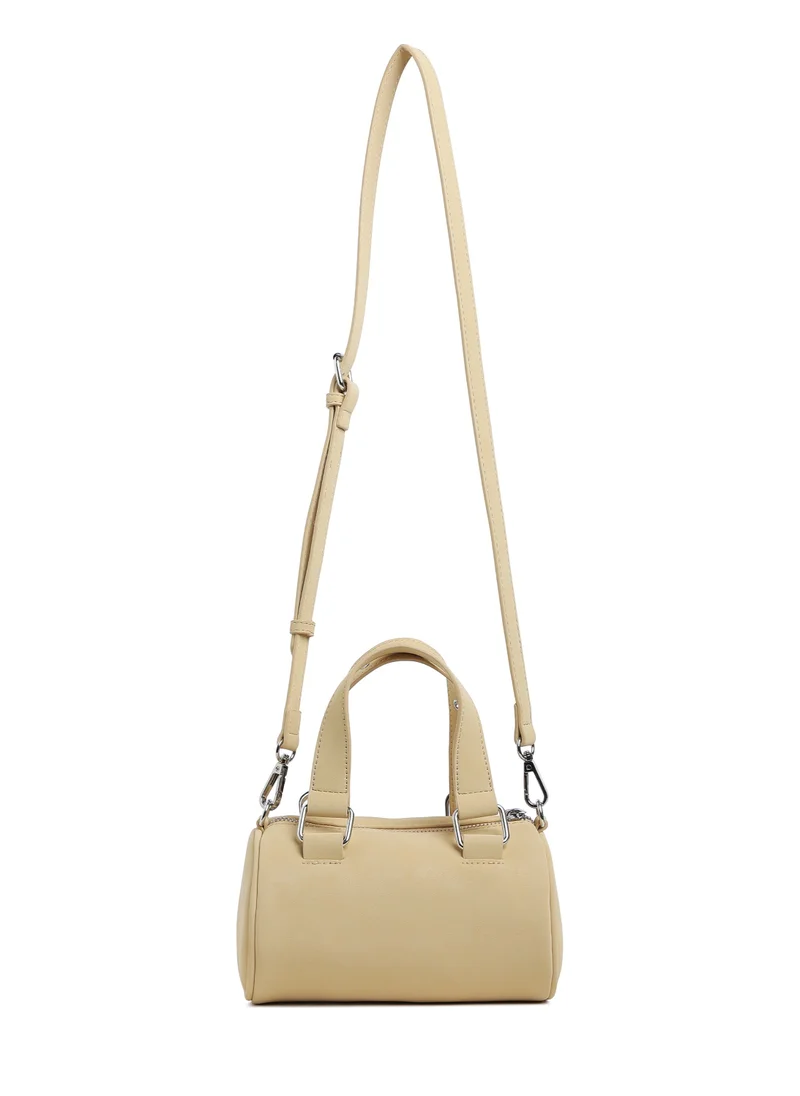 London Rag Mini Cylinder Hand Bag in Nude