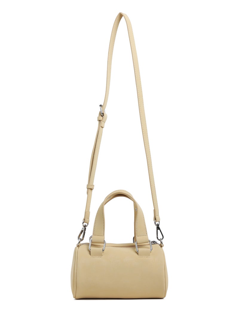 London Rag Mini Cylinder Hand Bag in Nude - Image 3