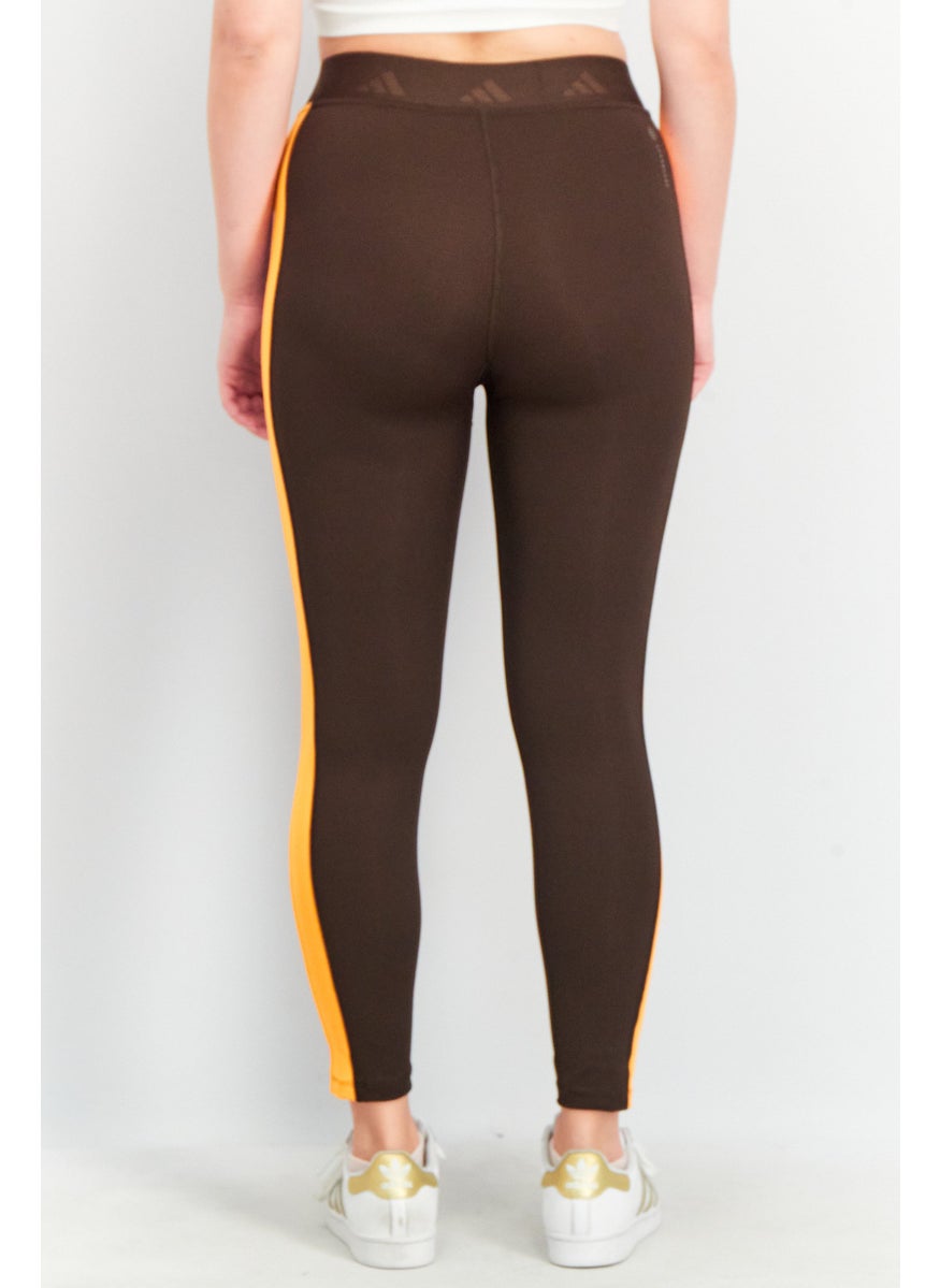 Adidas Women Tight Fit 7/8 Training Leggings, Brown Combo  - Image 4