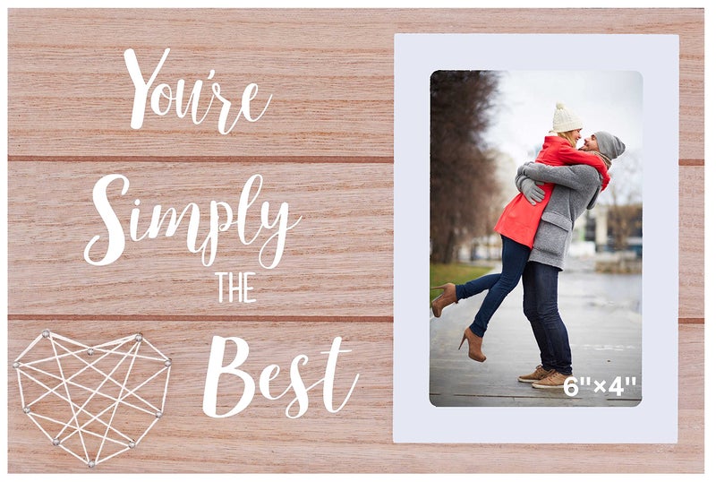 NZY You're Simply the Best -Soul Mates Photo Frame Gift Long Distance Friendship Gift Girlfriend or Boyfriend Anniversary Frame Gift Couple Picture Frame Christmas Birthday Gift - Image 1