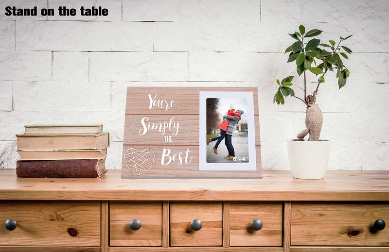 NZY You're Simply the Best -Soul Mates Photo Frame Gift Long Distance Friendship Gift Girlfriend or Boyfriend Anniversary Frame Gift Couple Picture Frame Christmas Birthday Gift - Image 2