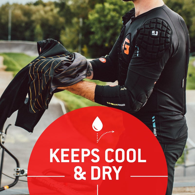 G-Form حراس الكوع G-Form Pro-Rugged 2 MTB - أكمام كوع ضغط قابلة للتنفس - حراس كوع لركوب الدراجات الجبلية، وركوب الدراجات والمزيد - وسادات كوع واقية للرياضيين - أسود، حجم XL للبالغين - Image 3