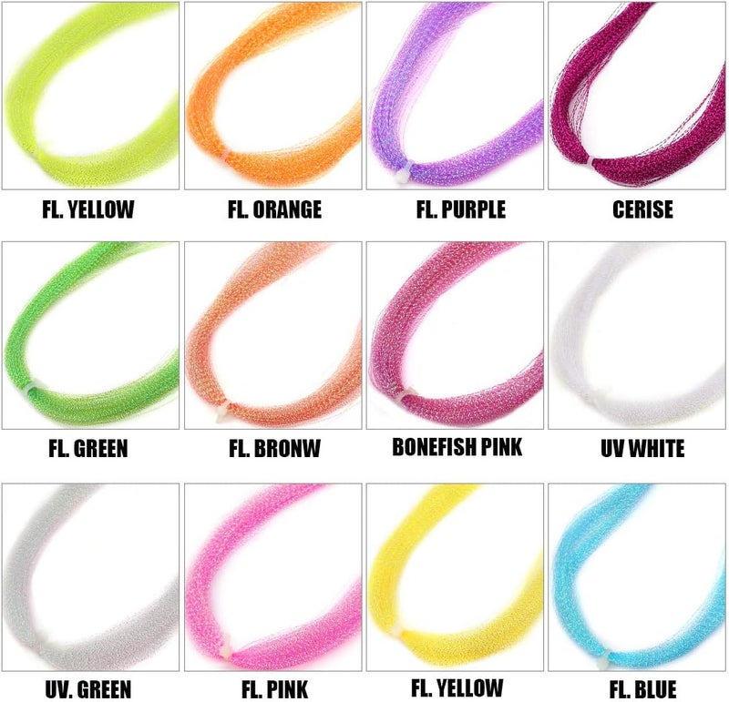 XFISHMAN Fly Tying Materials 12 Colors Krystal Flash Ripple Flashabou Flies Fishing Lure Making Supplie - Image 3