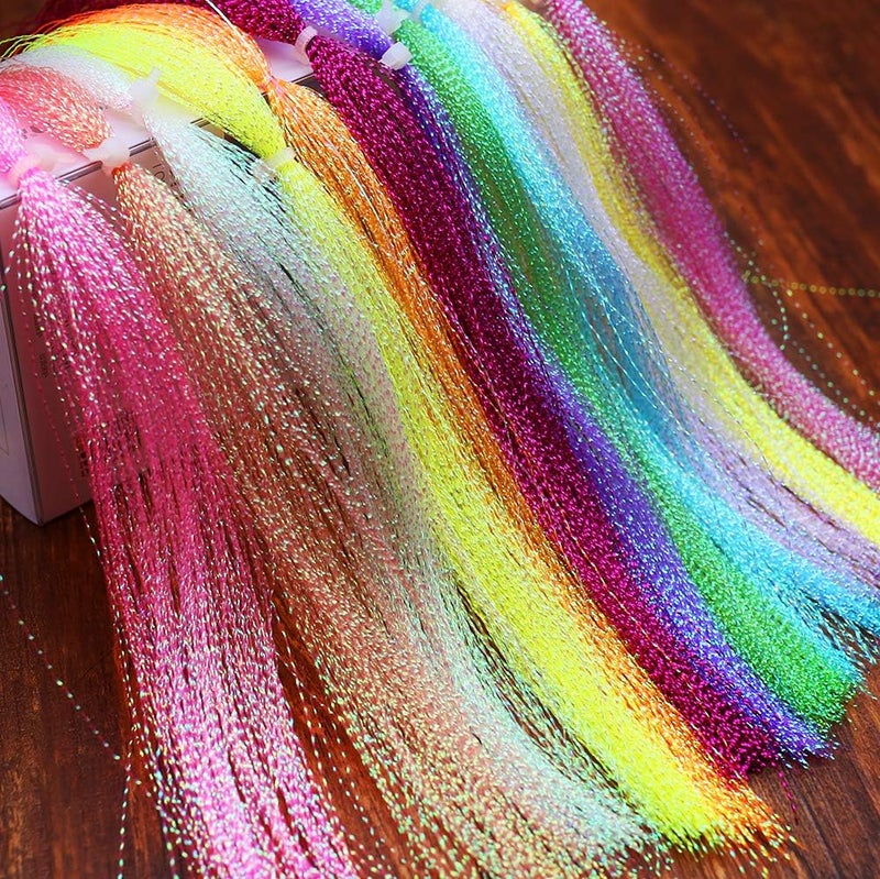XFISHMAN Fly Tying Materials 12 Colors Krystal Flash Ripple Flashabou Flies Fishing Lure Making Supplie - Image 2