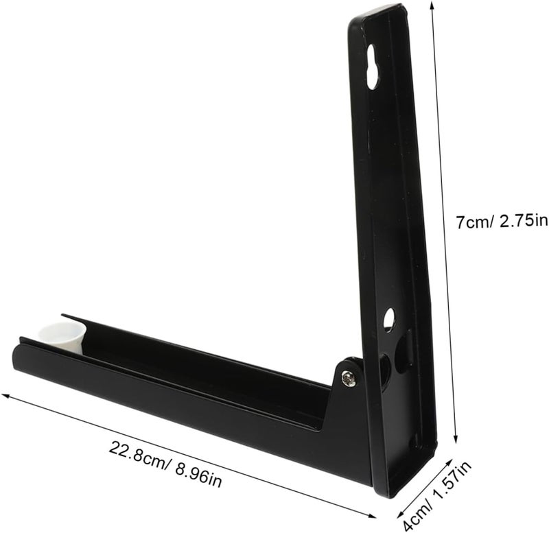 2pcs Folding Microwave Wall Shelf Bracket Kitchen Storage Telescopic Design for Space-Saving Organization - Image 5