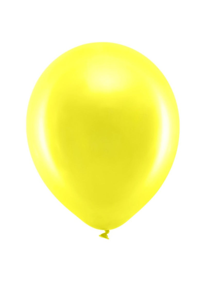 PartyDeco Yellow Latex Balloons 30cm 100-Pack - Image 1