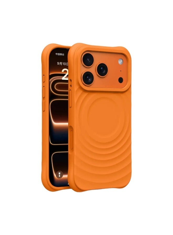 3D Ripple Liquid Silicone Magnetic Phone Case for Apple iPhone 17 Pro Max / 17 Pro / 17 Air / 17, Full Coverage Shockproof Soft Cover - Image 1