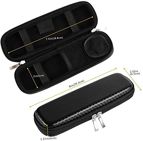 Handcuffs Leather Case Holder for Apple Pencil, Premium Professional Carrying Case for Stylus iPad Pro, Samsung, Huawei Pen Accessories, USB Cable, Earphone, Fountain Pen - Black - Image 3
