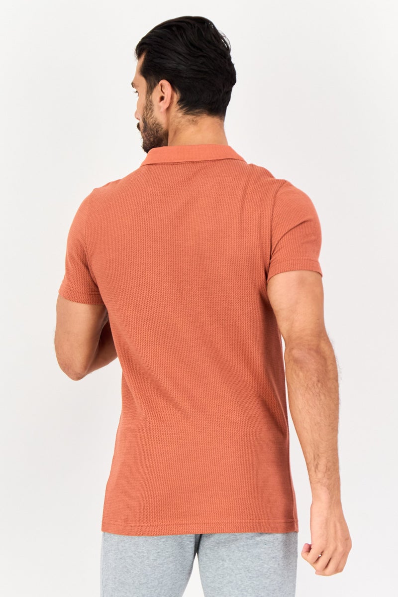 PUMA Men Slim Fit Short Sleeves Outdoor Polo Shirt, Cider Red - Image 4